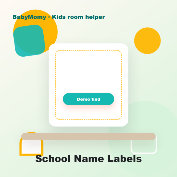 Kids School Name Labels