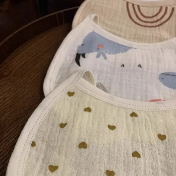 Playful Cotton Baby Bib - Feeding Essential