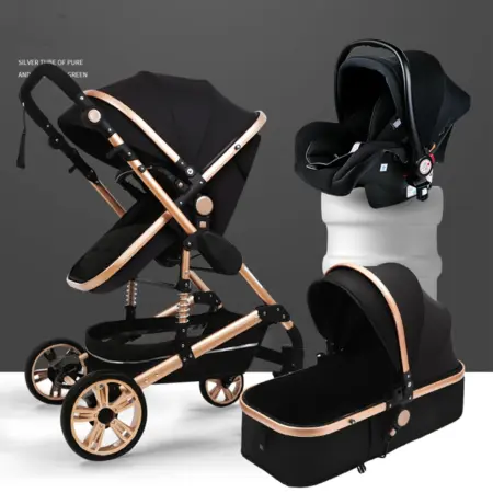 Baby stroller 3 in 1 folding with One-Hand Fold for Newborn to Toddler