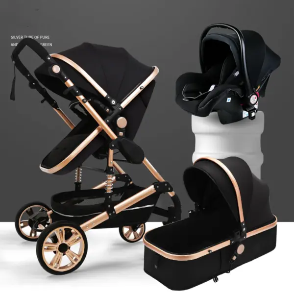 Baby stroller 3 in 1 folding with One-Hand Fold for Newborn to Toddler