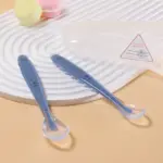 2 Pcs Baby Silicone Spoon Learning Spoon Set Stars Tableware Kids Soft Silicone Feeding Spoon Training Baby Reborn Silicone