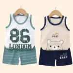 Children Sets Kids Clothes Boys Girls Vest Suit Summer Children's Clothing baby Cotton T-Shirts Shorts Tank Top Sleeveless