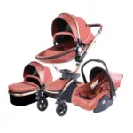 New High Quality baby stoller 3 /2 in 1 Baby Pram High Landscape Fold PU leather kinderwagen baby Carriage car Newborn pushchair