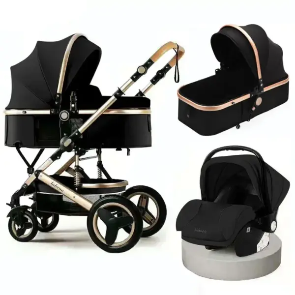 baby stroller 3 in 1with car seat,luxury baby carriage two-way stroller shock absorber for newborn trolley pushchair foldable