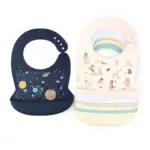Silicone Babi Bib Waterproof Saliva Dripping Banana Bibs Cartoon Newborn Feeding Soft Edible Aprons Baby Adjustable Burp Scarf