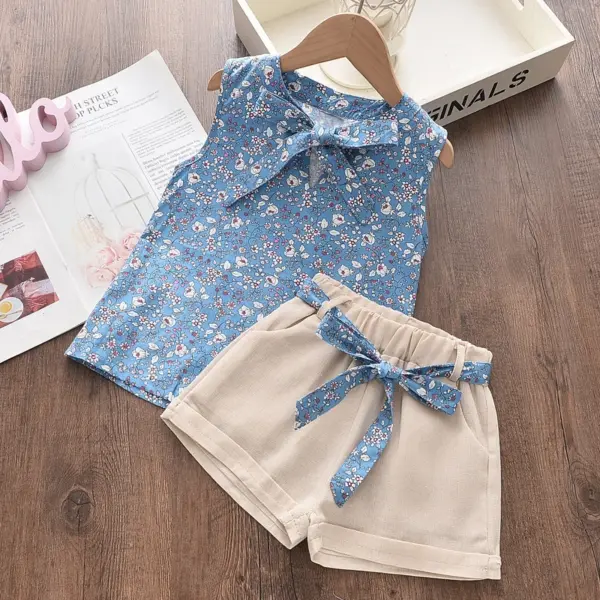 New Summer Baby Girls Clothes Children Sleeveless Vest Shorts 2Pcs/Sets Toddler Clothing Infant Fashion Costume Kids Tracksuits