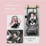 Baby stroller 3 in 1 folding with One-Hand Fold for Newborn to Toddler