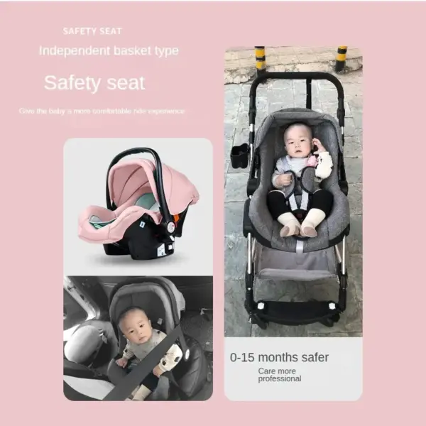 Baby stroller 3 in 1 folding with One-Hand Fold for Newborn to Toddler