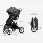 Baby Stroller 3 In1 Baby Cariage Travel Stroller Baby Strollers Car Seat Newbron Pram Travel Folding Stroller High Landscape