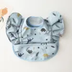 Baby Bibs INS Nordic Style Angel Feed Pocket Burp Girl Boy Infant Meals Bib Waterproof Easy Clean Cute Elephant Bibs Soft PU