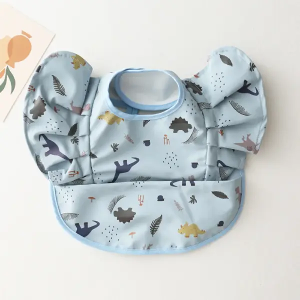 Baby Bibs INS Nordic Style Angel Feed Pocket Burp Girl Boy Infant Meals Bib Waterproof Easy Clean Cute Elephant Bibs Soft PU