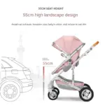 Baby stroller 3 in 1 folding with One-Hand Fold for Newborn to Toddler