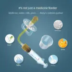 Baby Pacifier Medicine Dispenser Kit Oral Feeding Syringe Toddler 10ml Liquid Dropper Feeder Utensils Kid Health Feeding Tools