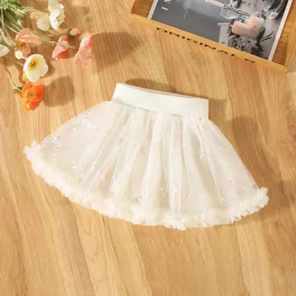 Baby Girl Summer Floral Lace Skirt Girl Sweet Versatile Short Skirt