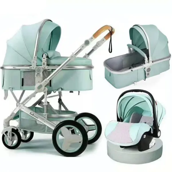 baby stroller 3 in 1with car seat,luxury baby carriage two-way stroller shock absorber for newborn trolley pushchair foldable