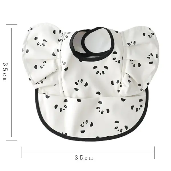 Baby Bibs INS Nordic Style Angel Feed Pocket Burp Girl Boy Infant Meals Bib Waterproof Easy Clean Cute Elephant Bibs Soft PU
