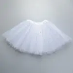 Kids Baby Star Glitter Dance Tutu Skirt For Girl Sequin 3 Layers Tulle Toddler Pettiskirt Children Chiffon 2-8T