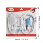 Baby Grooming Kit & Healthcare Set - 7-in-1 Newborn Essentials with Nail Clipper, Hair Brush, Comb, Finger Toothbrush