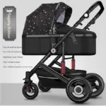 Lightweight Luxury Baby Stroller 2 in 1,Portable baby car,High Landscape Reversible Stroller,Gold Stroller Travel Pram,carriage