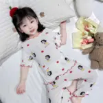 Baby Pajamas Sets Cotton Child Pajamas Toddler Summer Sleeveless Baby Nightwear Pyjamas Kids Cartoon Homewear Clothes