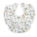 Baby Bibs INS Nordic Style Angel Feed Pocket Burp Girl Boy Infant Meals Bib Waterproof Easy Clean Cute Elephant Bibs Soft PU