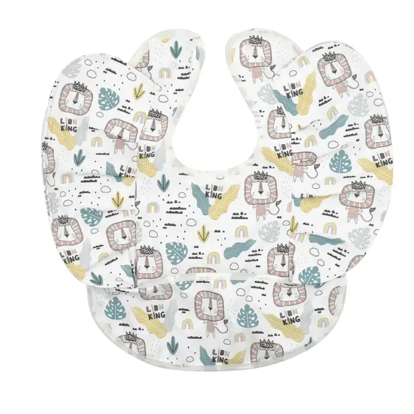 Baby Bibs INS Nordic Style Angel Feed Pocket Burp Girl Boy Infant Meals Bib Waterproof Easy Clean Cute Elephant Bibs Soft PU