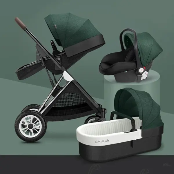 Baby Stroller 3 In1 Baby Cariage Travel Stroller Baby Strollers Car Seat Newbron Pram Travel Folding Stroller High Landscape