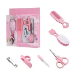 Baby Grooming Kit Baby Care Set BPA Free Cute Design Comb Brush Nail Clippers Scissors Safe Newborn Infant Grooming Tools