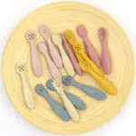 3PCS Silicone Spoon Fork For Baby Utensils Set Feeding Food Toddler Learn To Eat Training Soft Fork Cutlery Children's Tableware