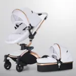 New High Quality baby stoller 3 /2 in 1 Baby Pram High Landscape Fold PU leather kinderwagen baby Carriage car Newborn pushchair