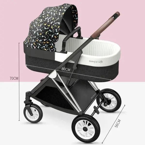 Baby Stroller 3 In1 Baby Cariage Travel Stroller Baby Strollers Car Seat Newbron Pram Travel Folding Stroller High Landscape