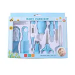Baby Grooming Kit 10pcs - Nail Clippers, Thermometer, Toothbrush & Hairbrush, Essential Baby Care Tools Set for Infants.