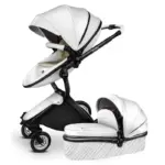 Luxury Baby Stroller Portable High Landscape Luxury Stroller Leather Stroller Travel Pram Pushchair trolley baby car carriage
