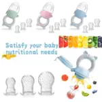 TYRY.HU 4pcs/set Silicone Fruit & Vegetable Feeder for Infants and Toddlers 6-36 months Food Grade Teething & Feeding Pacifier
