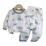 Baby Pajamas Summer Children's Long-sleeved Trousers Home Clothes Suits Cotton Underwear Thin Pajamas Air-conditioning Clothes
